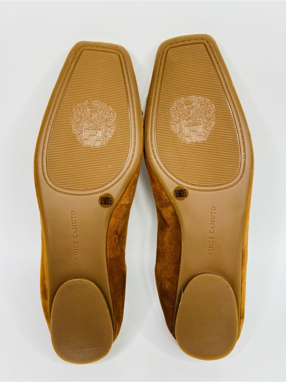Vince Camuto Burnt Sugar Suede Square Toe Bow Detail Ballet Flats Size 9 - Picture 8 of 13
